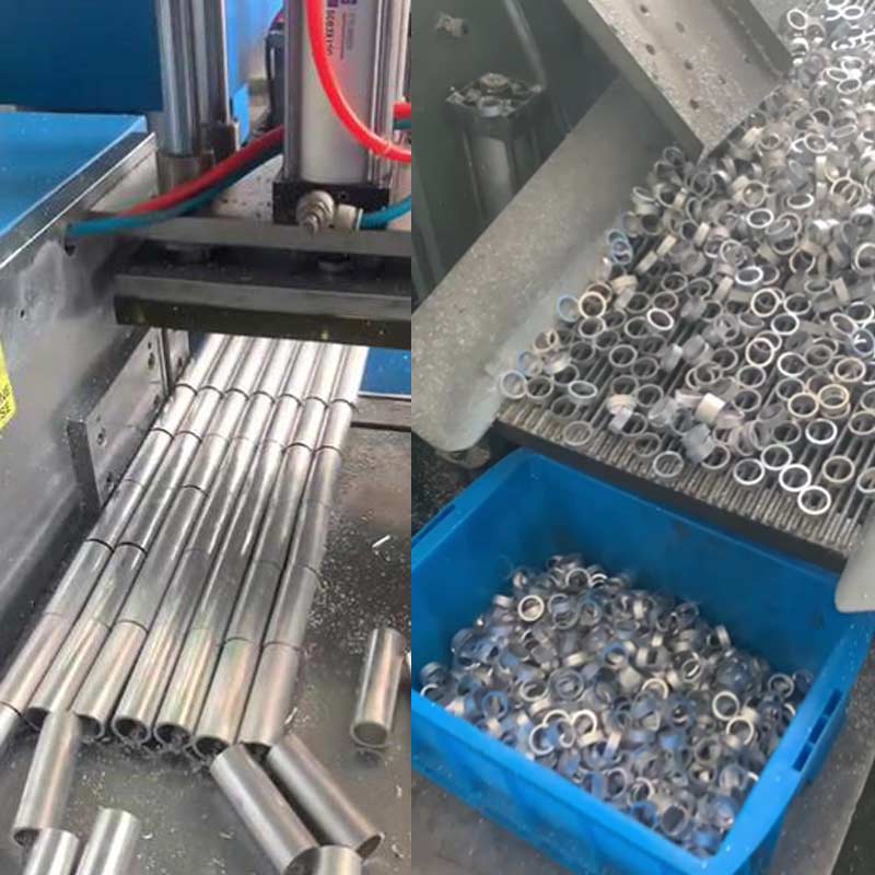 薄壁鋁管、鋁材切割機(jī)避免材料變形,需對壓料裝置改造